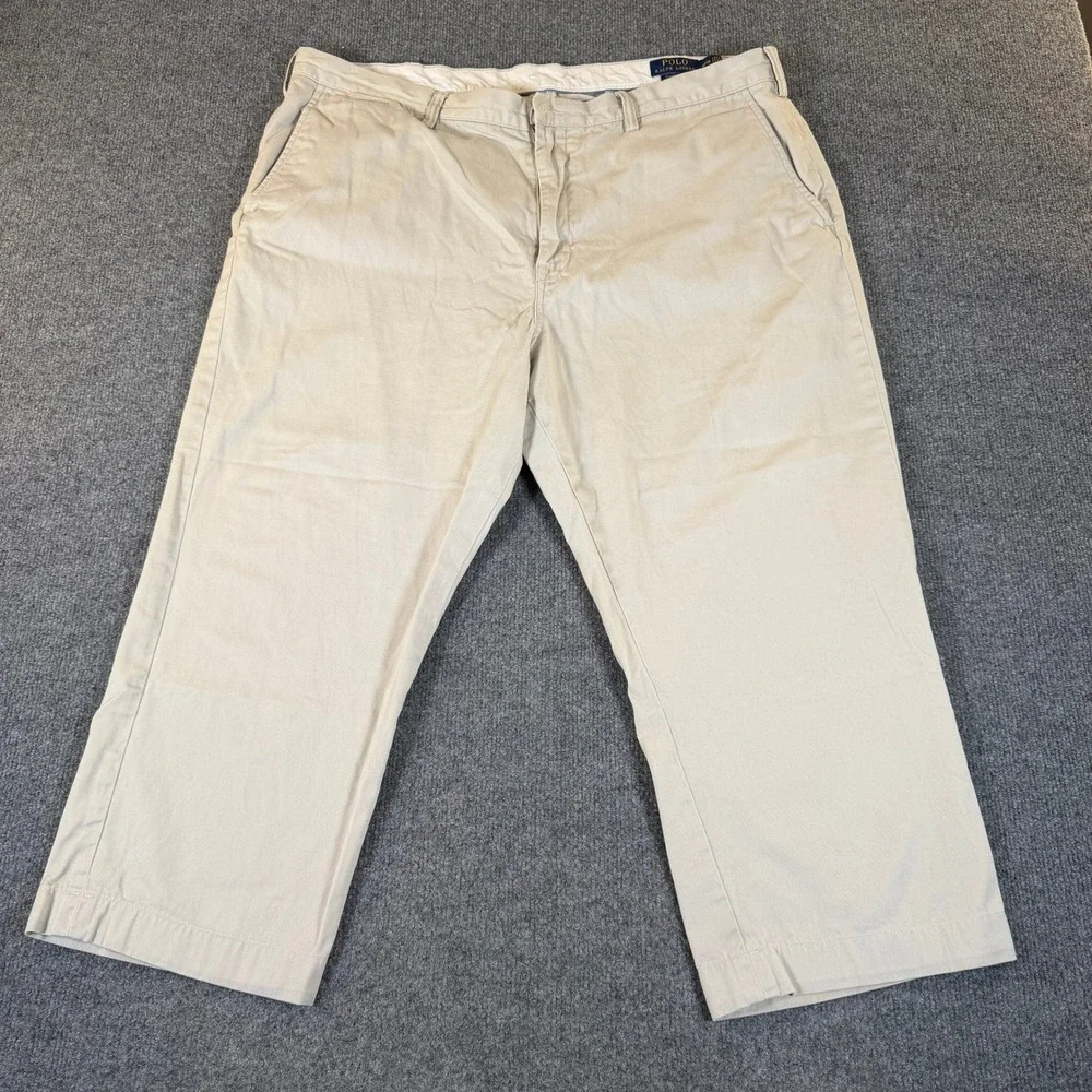 Polo Ralph Lauren Classic Fit Chino Mens Tan Khaki Cotton Pants 40x24 #3689